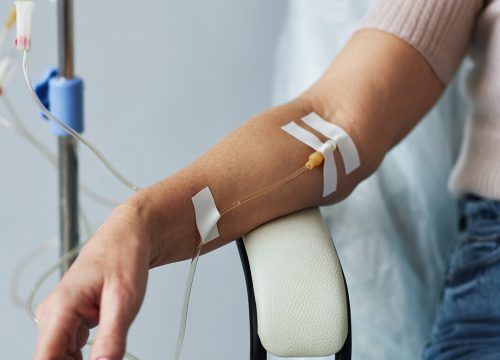 Photo of a woman getting infusion therapies